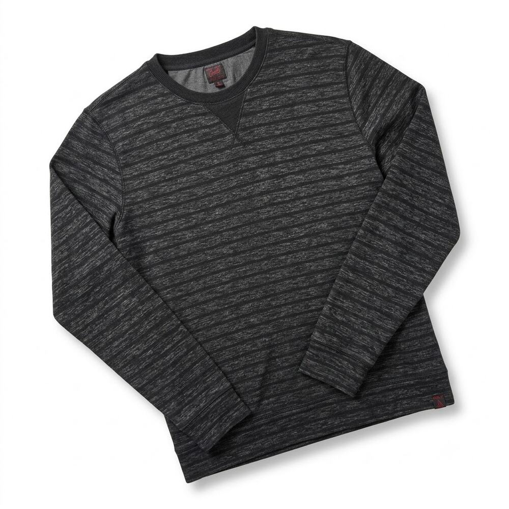 Grayers Heathered Striped Sweatshirt Gray Casual Comfort Lounge Mens Large